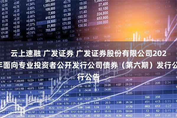 云上速融 广发证券 广发证券股份有限公司2025年面向专业投资者公开发行公司债券（第六期）发行公告