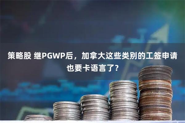 策略股 继PGWP后，加拿大这些类别的工签申请也要卡语言了？